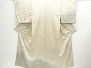 作家物　流水に枝花模様刺繍一ツ紋訪問着